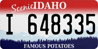 ID license plate I648335