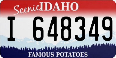 ID license plate I648349