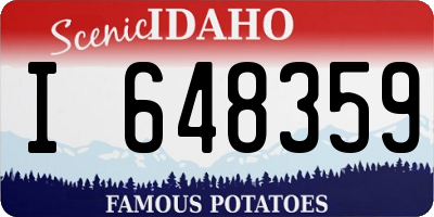 ID license plate I648359