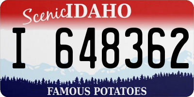 ID license plate I648362