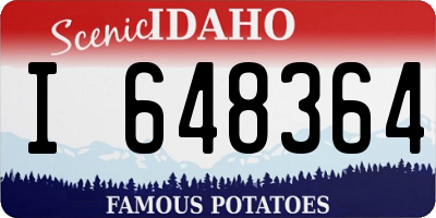 ID license plate I648364