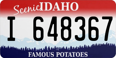 ID license plate I648367