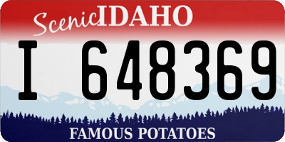 ID license plate I648369