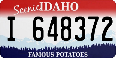 ID license plate I648372