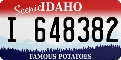 ID license plate I648382