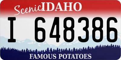 ID license plate I648386