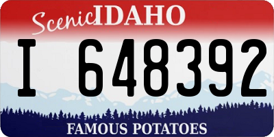 ID license plate I648392