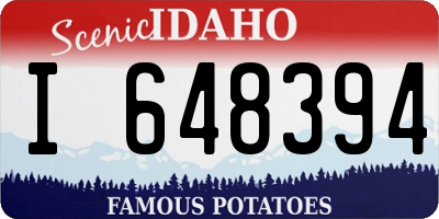 ID license plate I648394