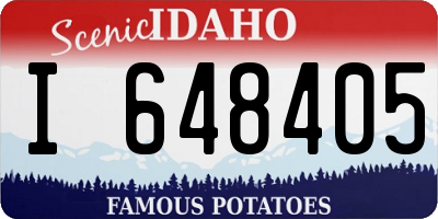 ID license plate I648405
