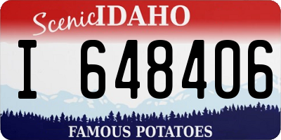 ID license plate I648406