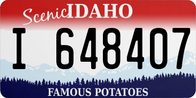 ID license plate I648407