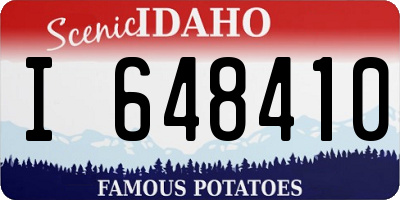 ID license plate I648410