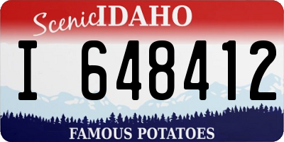 ID license plate I648412