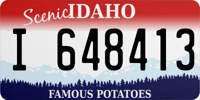 ID license plate I648413