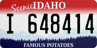 ID license plate I648414