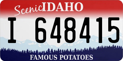 ID license plate I648415