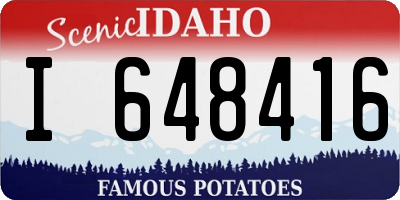 ID license plate I648416