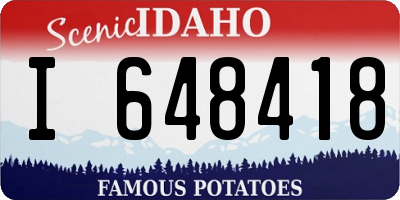 ID license plate I648418