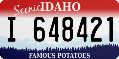 ID license plate I648421
