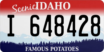 ID license plate I648428