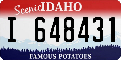 ID license plate I648431