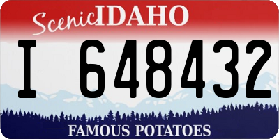 ID license plate I648432
