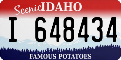 ID license plate I648434
