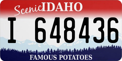 ID license plate I648436