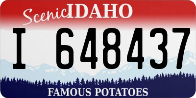 ID license plate I648437
