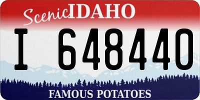 ID license plate I648440