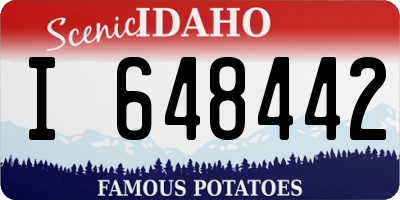 ID license plate I648442