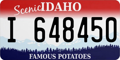 ID license plate I648450