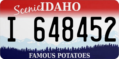 ID license plate I648452
