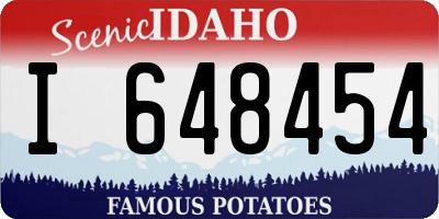 ID license plate I648454