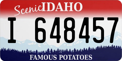 ID license plate I648457