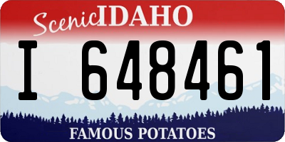 ID license plate I648461