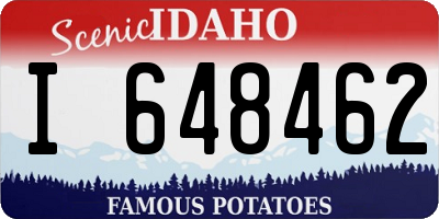 ID license plate I648462