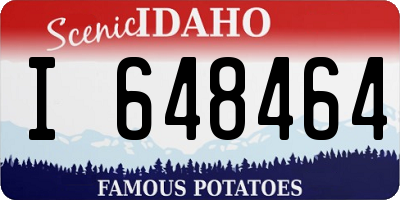 ID license plate I648464