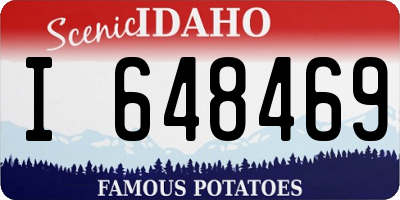 ID license plate I648469
