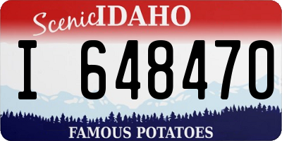 ID license plate I648470