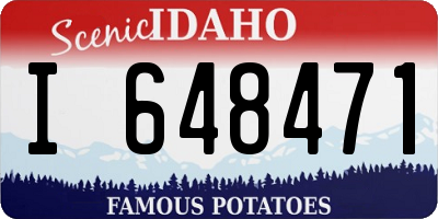 ID license plate I648471