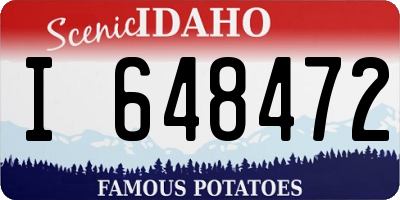 ID license plate I648472