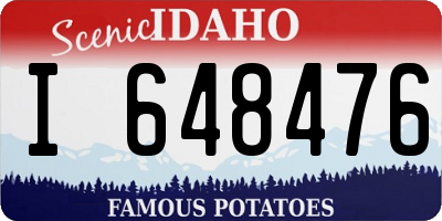 ID license plate I648476