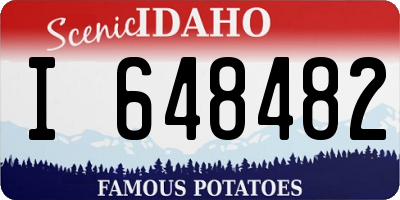 ID license plate I648482