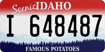 ID license plate I648487