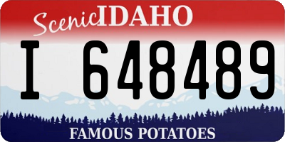 ID license plate I648489