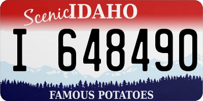 ID license plate I648490