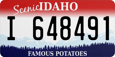 ID license plate I648491