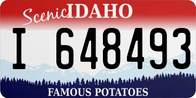 ID license plate I648493
