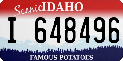 ID license plate I648496